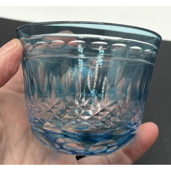 EAPG Early American Pattern Glass Adams & Company Hand Cut Teal Blue - Picture 6 of 6